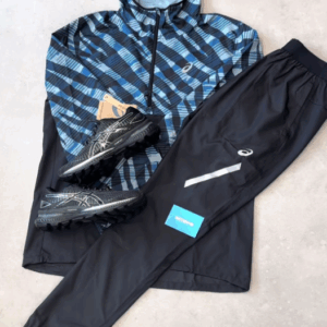 Asics Premium BlueWave Tracksuit Set + Gel-Kayano Hardloopschoenen – Limited Drop