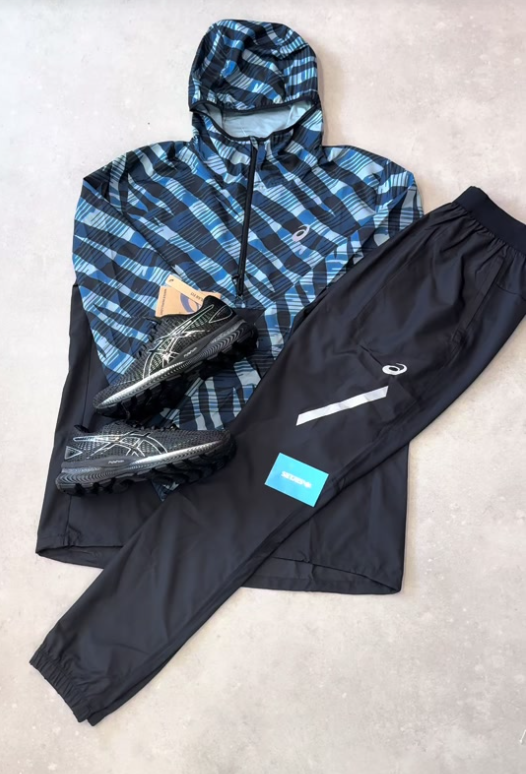 Asics Premium BlueWave Tracksuit Set + Gel-Kayano Hardloopschoenen β Limited Drop