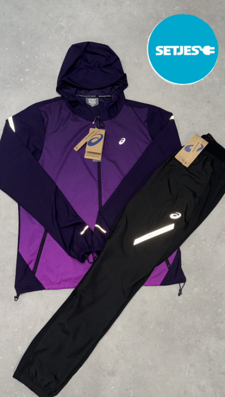 ASICS Reflective Windrunner Set – Purple Black
