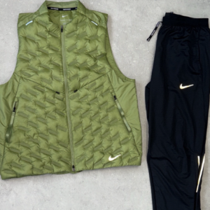 Nike Puffer Bodywarmer Set – Olive Green x Black Jogger