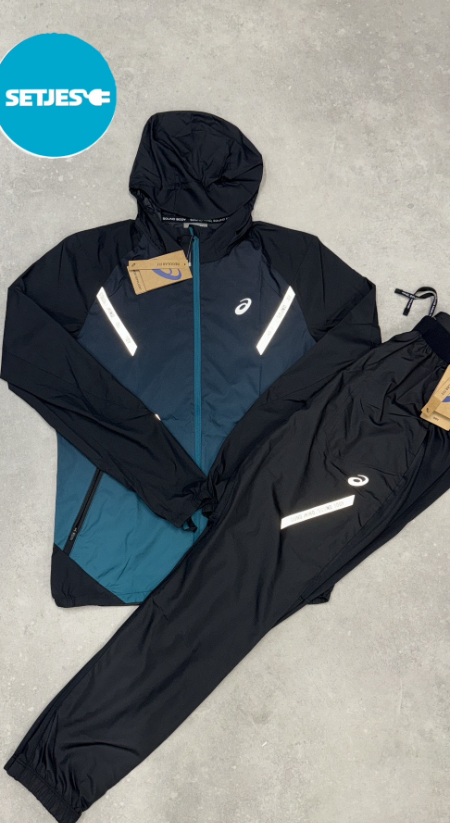 ASICS Reflective Windrunner Set – Navy Black